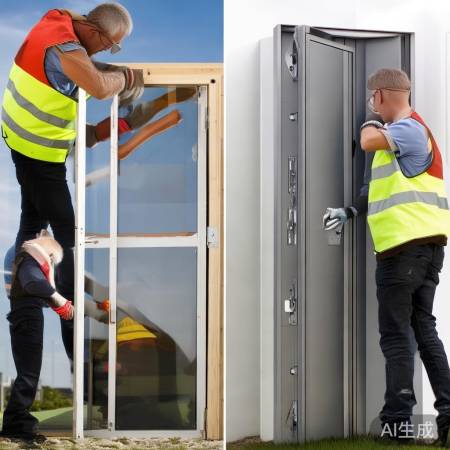 安装铝合金防盗门很简单