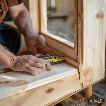 安装门框，留缝排水