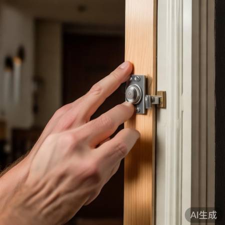 安装门铃，确保平行并拧紧螺丝